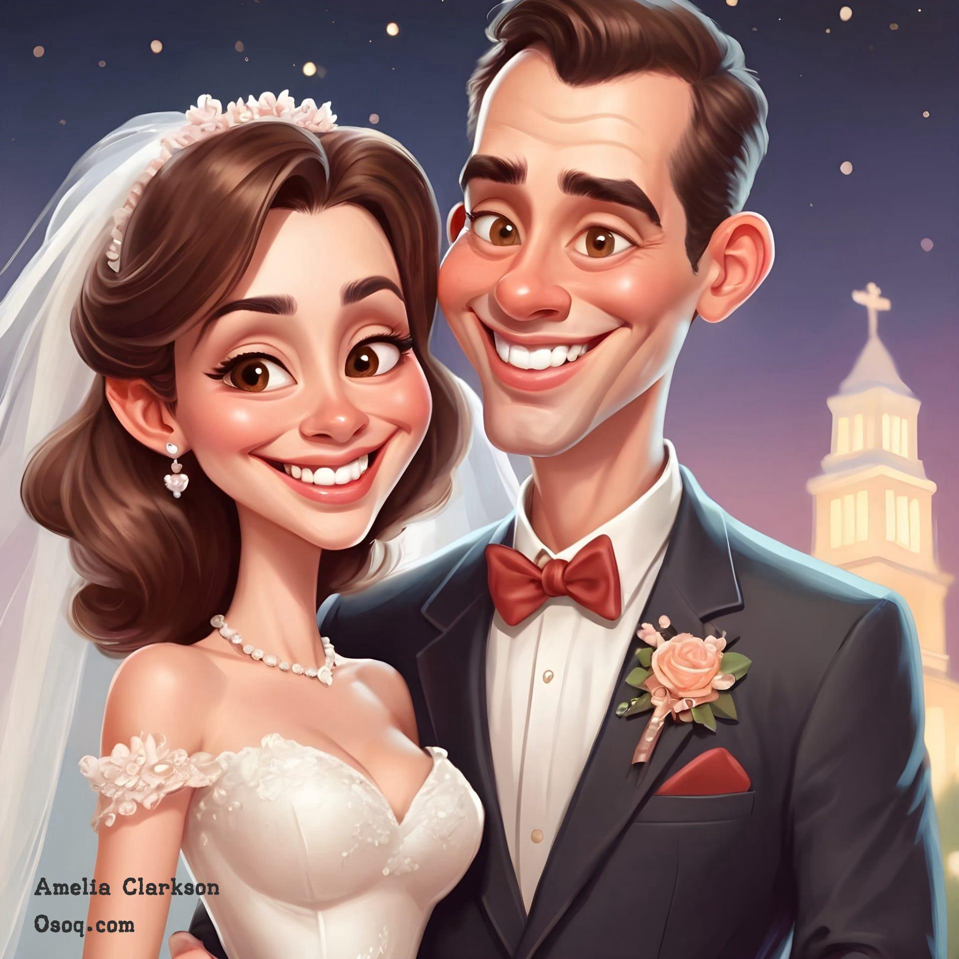 Wedding caricature online 20