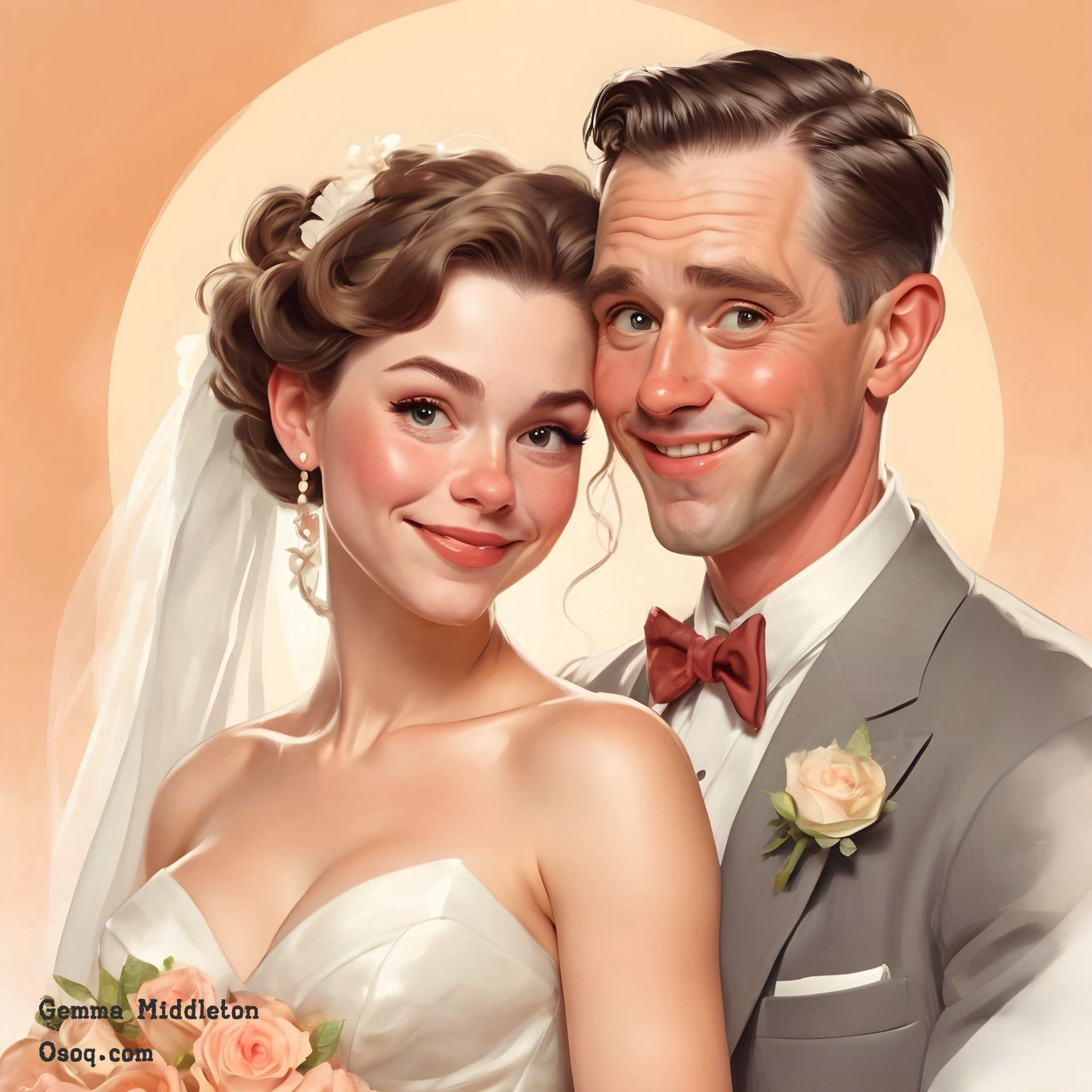 Wedding cartoon drawing 01