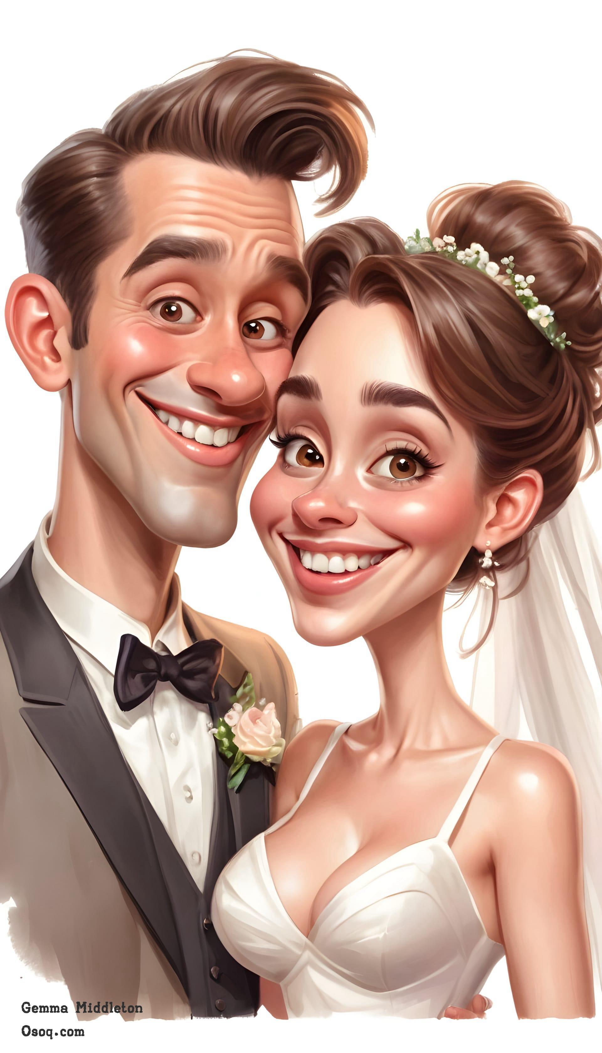 Wedding cartoon drawing 02