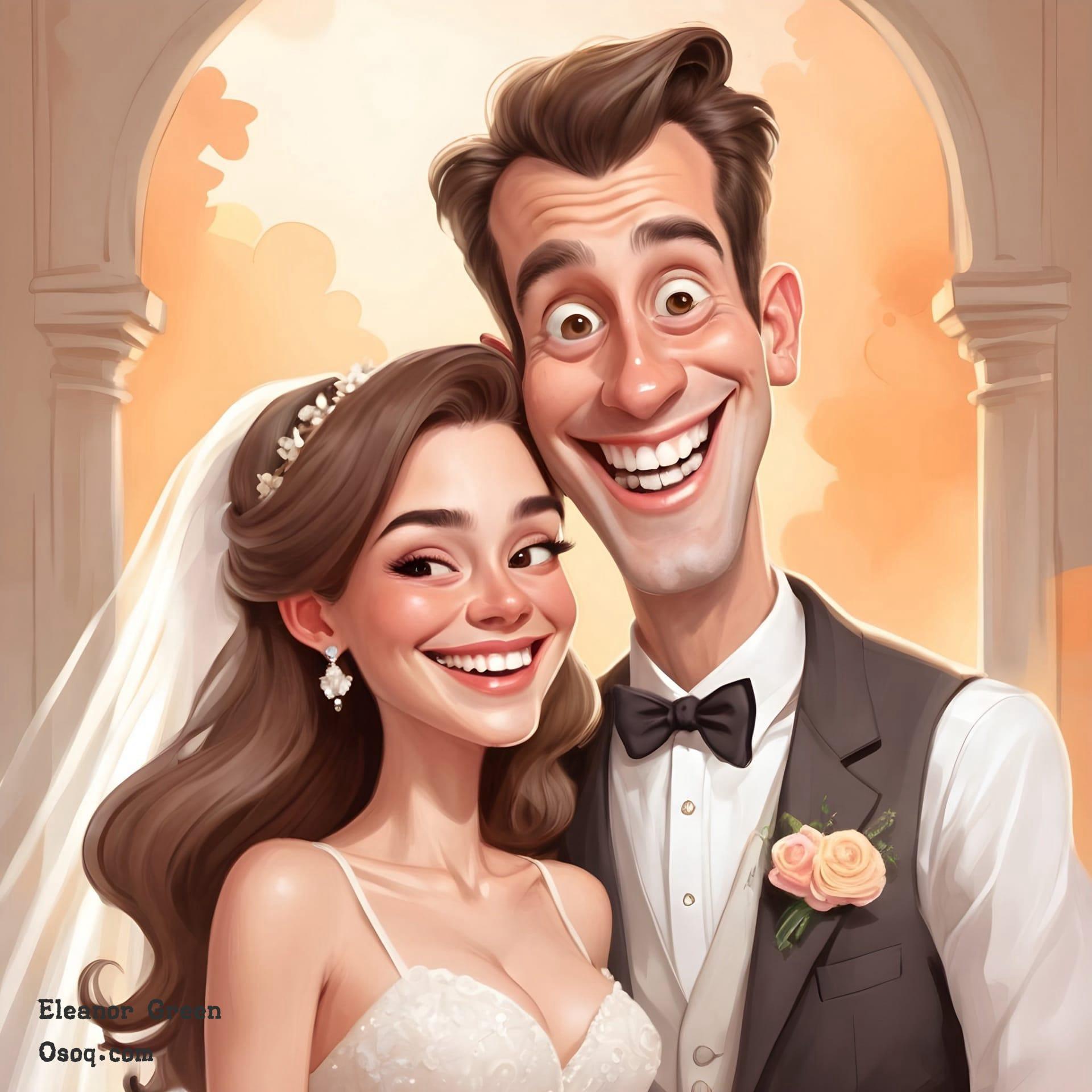 Wedding cartoon drawing 05