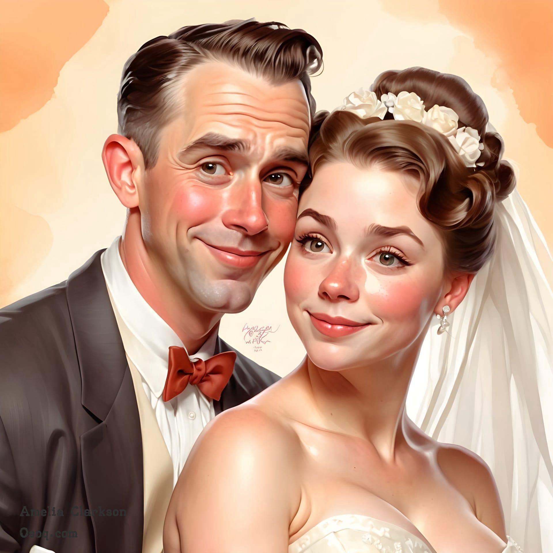 Wedding cartoon drawing 15