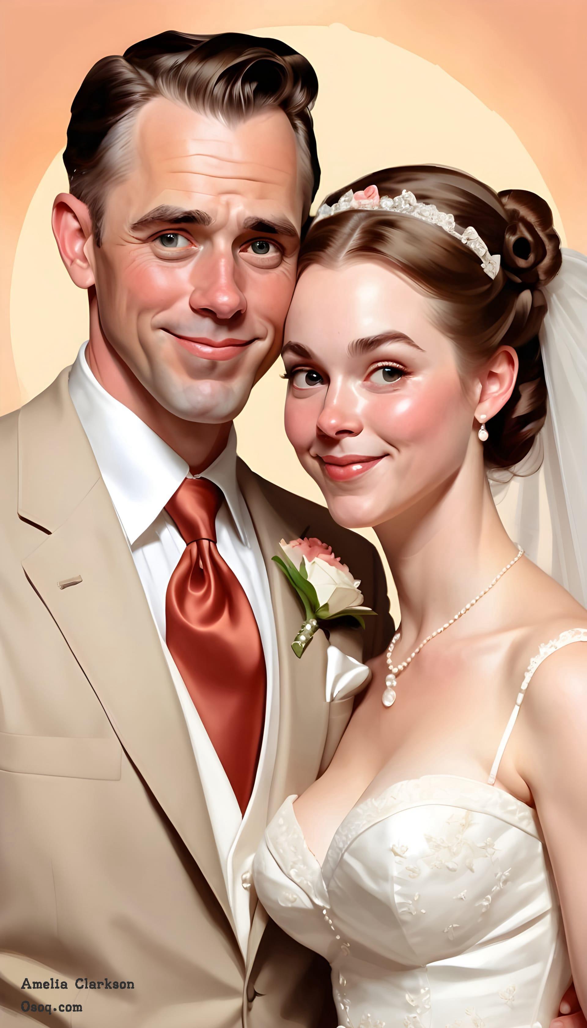 Wedding cartoon drawing 18