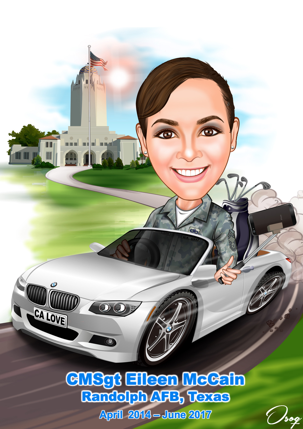 BMW Car Caricature