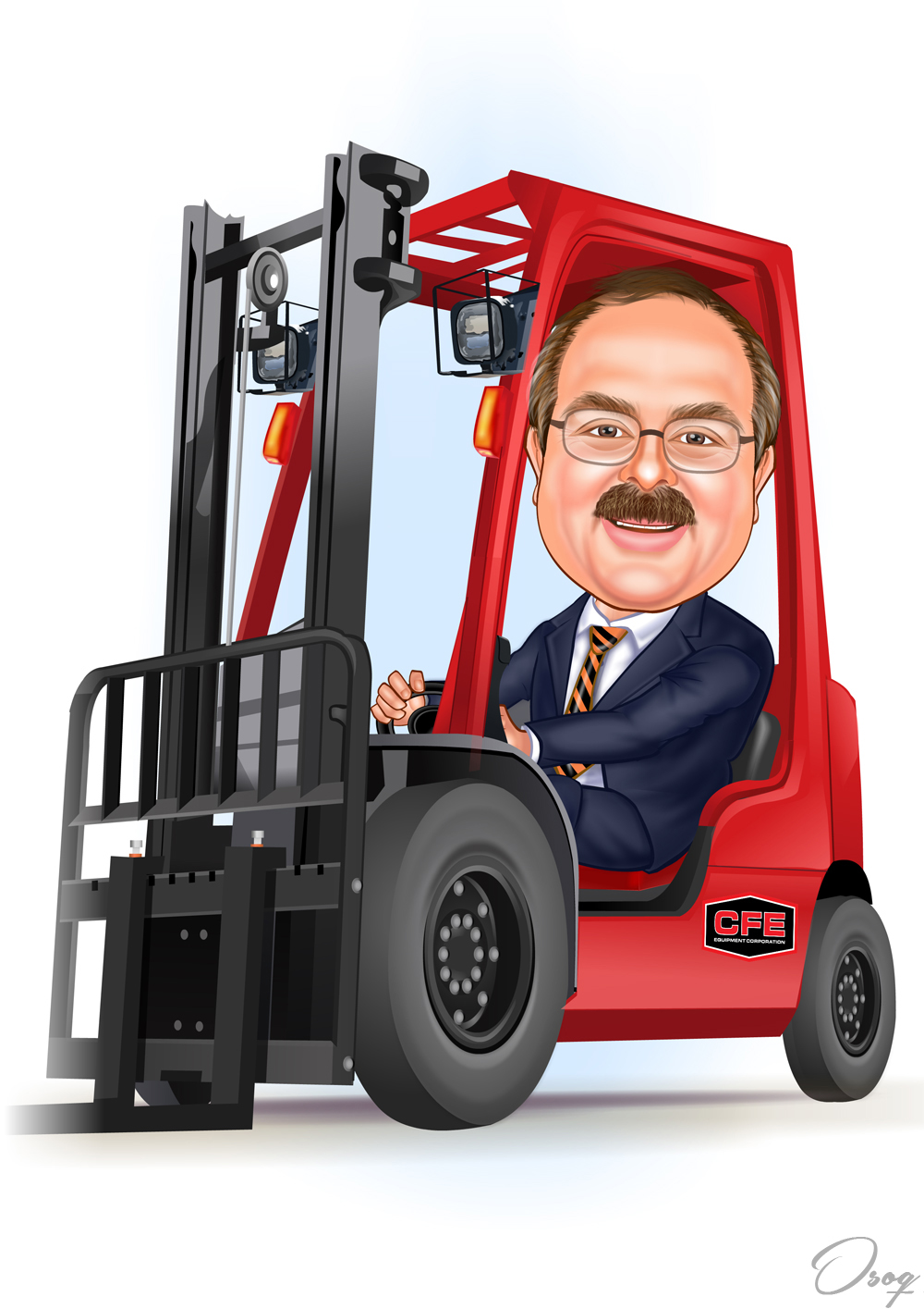 Forklift Caricature