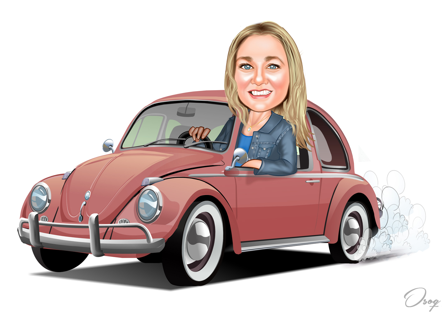 Volkswagen Beetle Caricature