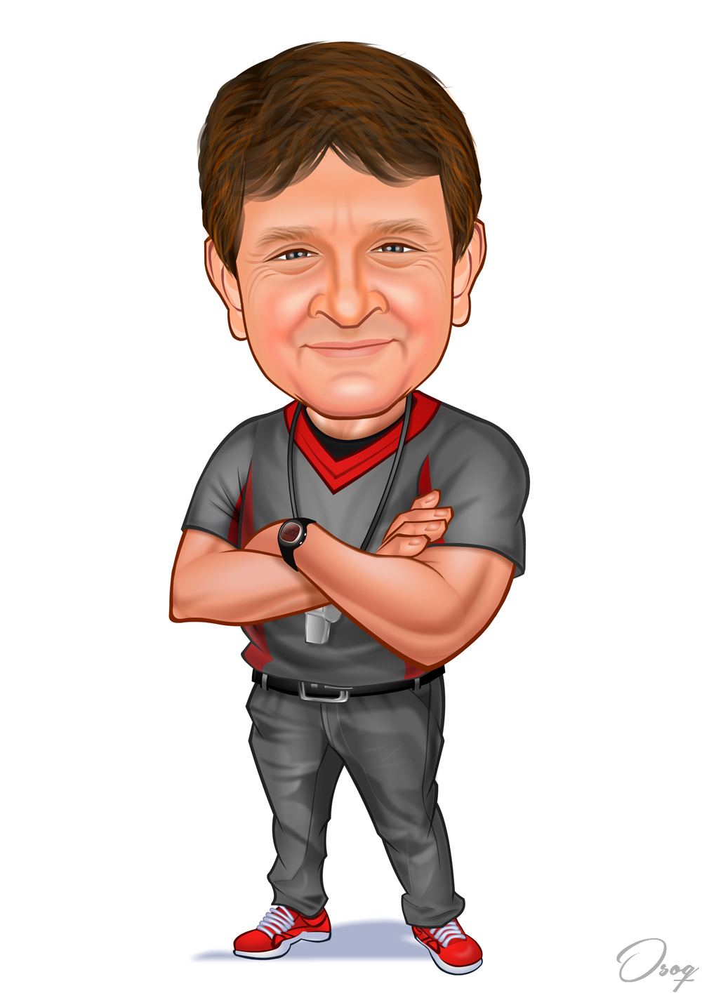 Coach Cartoon Portrait