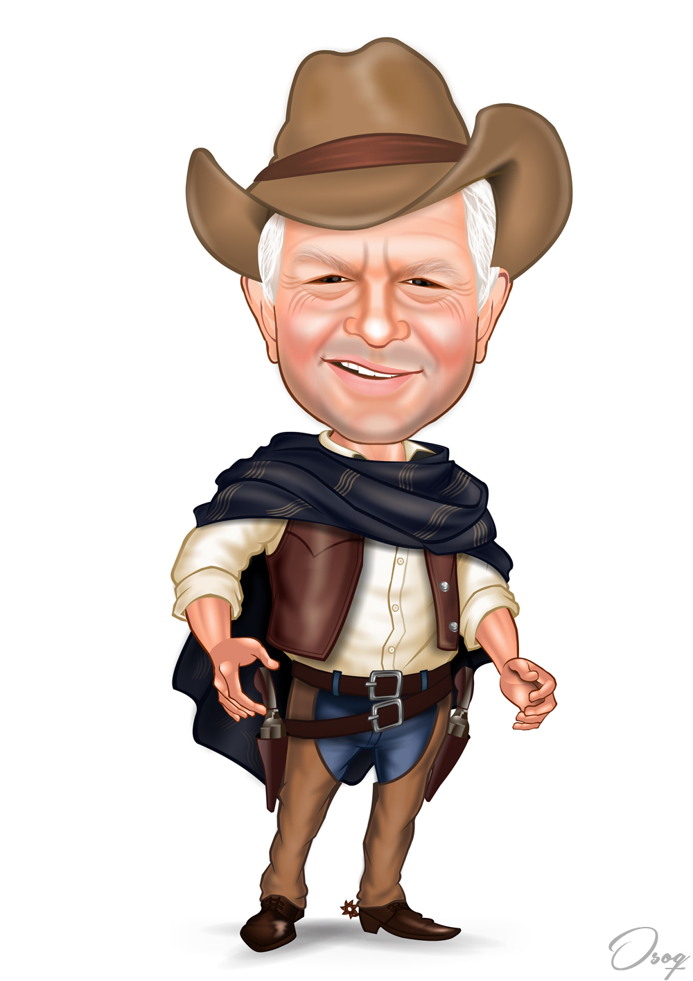 Cowboy Caricature Portrait