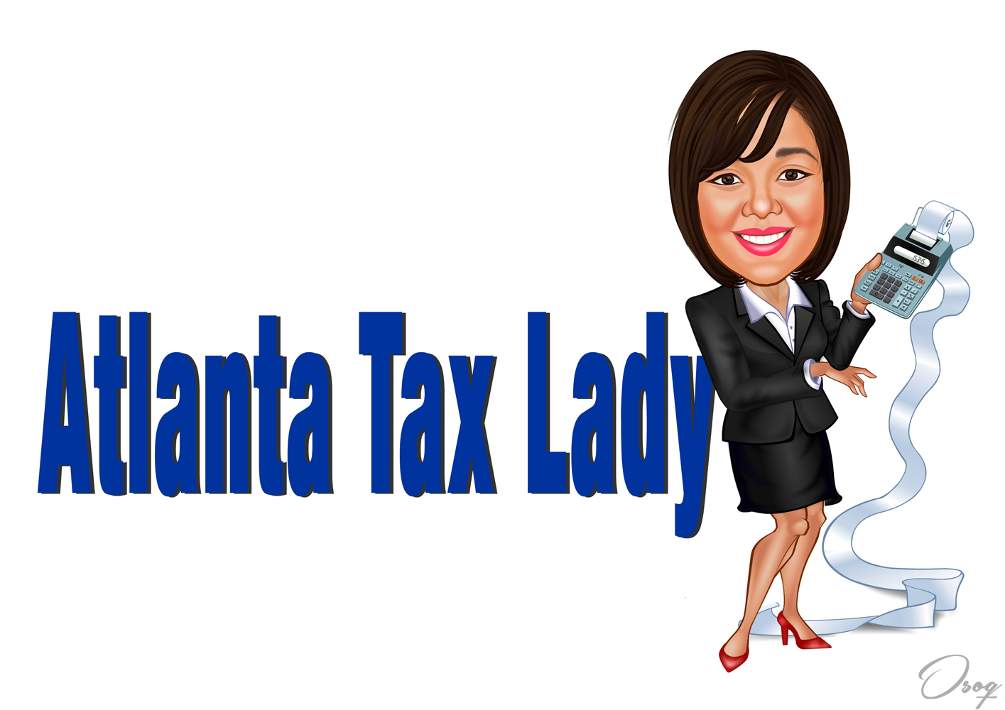 Tax Cartoon Logo