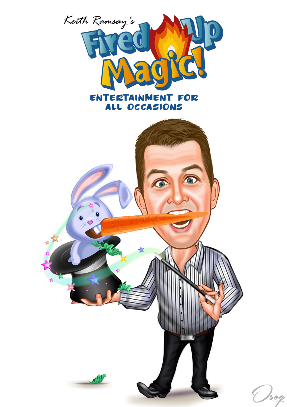 Magician Cartoon Logo