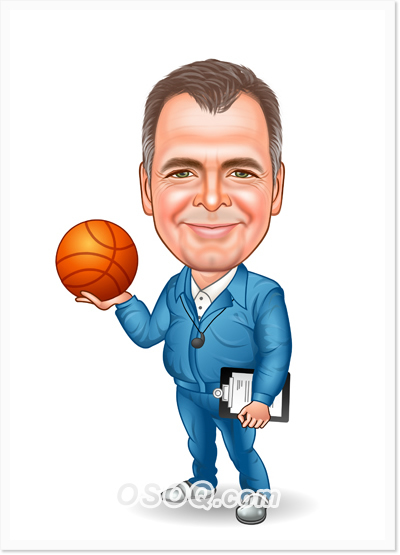 Basketball Player Caricature From your photos, Sports Caricature, Single  caricature Art