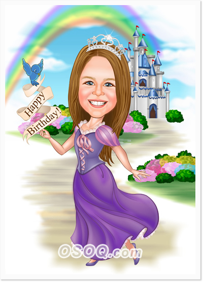 Princess Wonderland Birthday Caricatures