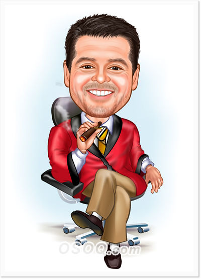 Happy Boss Day Boss Caricature