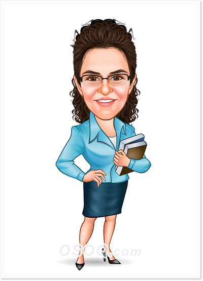 Career Woman Caricature