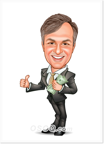 Financial Consultant Caricatures