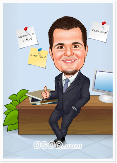 Business Supervisor Caricature