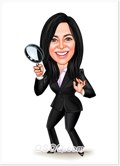 Business Investigator Caricature