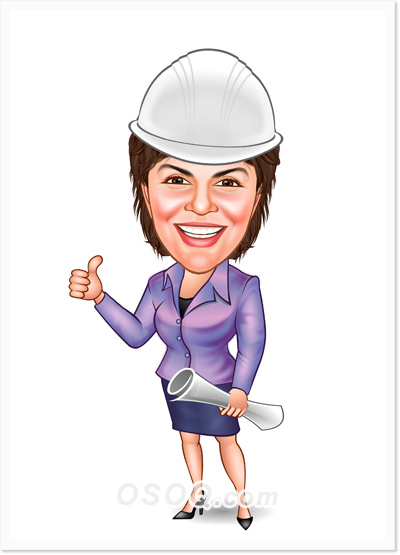 Construction Crew Caricature