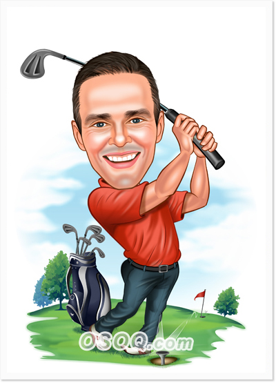 Golf Caricatures | Osoq.com