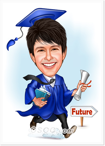 Boy Graduate Caricatures