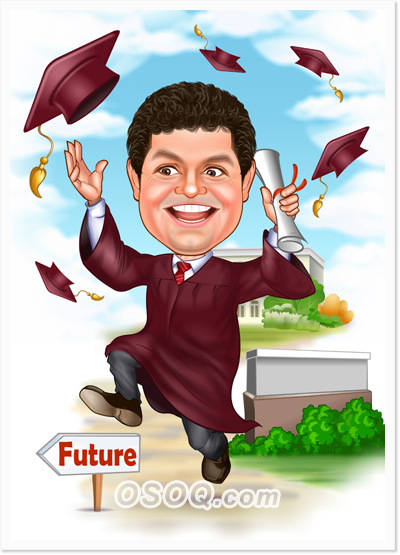 School Graduate Caricatures