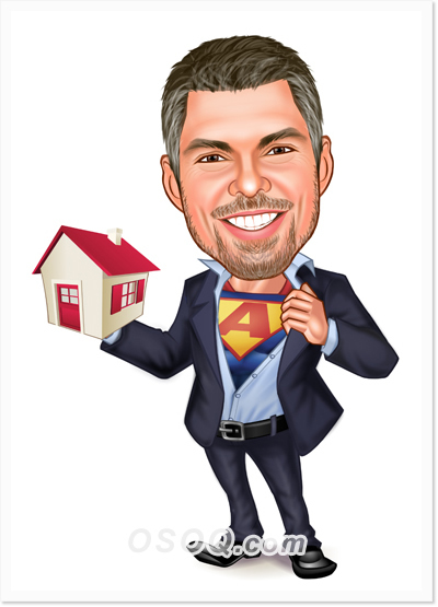 Land Agent Caricature