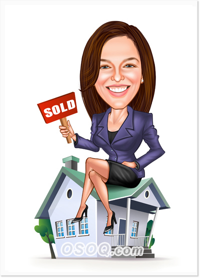 Real Estate Agent Caricature