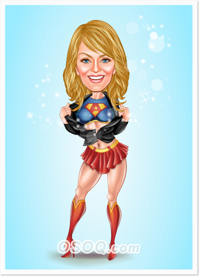 Super Girl Movie Caricatures