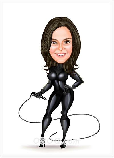 Superhero Template Caricature Body Female - kropkowe-kocie