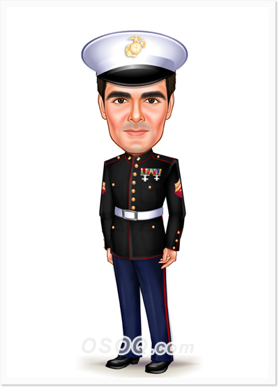 Marine Corps Caricature