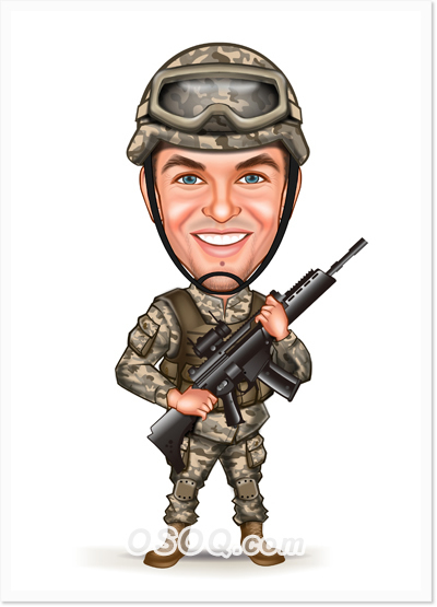 U.S. Marines Caricature