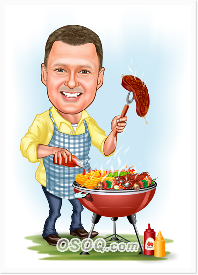 Barbecue Caricature