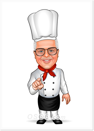 Restaurant Chef Caricatures