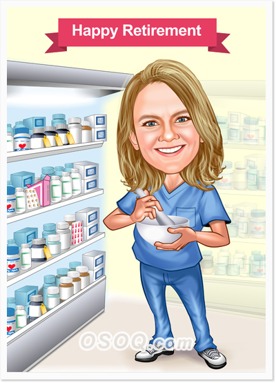 Pharmacy Doctor Retires Caricatures