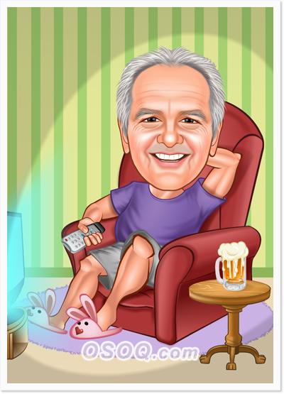 Leisure Retirement Caricatures