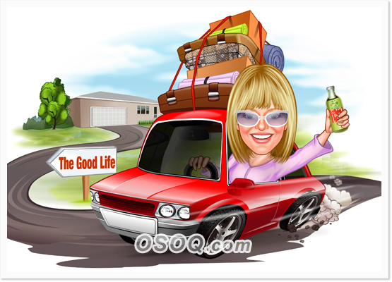 Retirement Relocation Caricatures