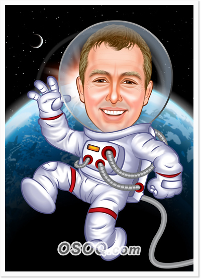 Astronaut Caricatures