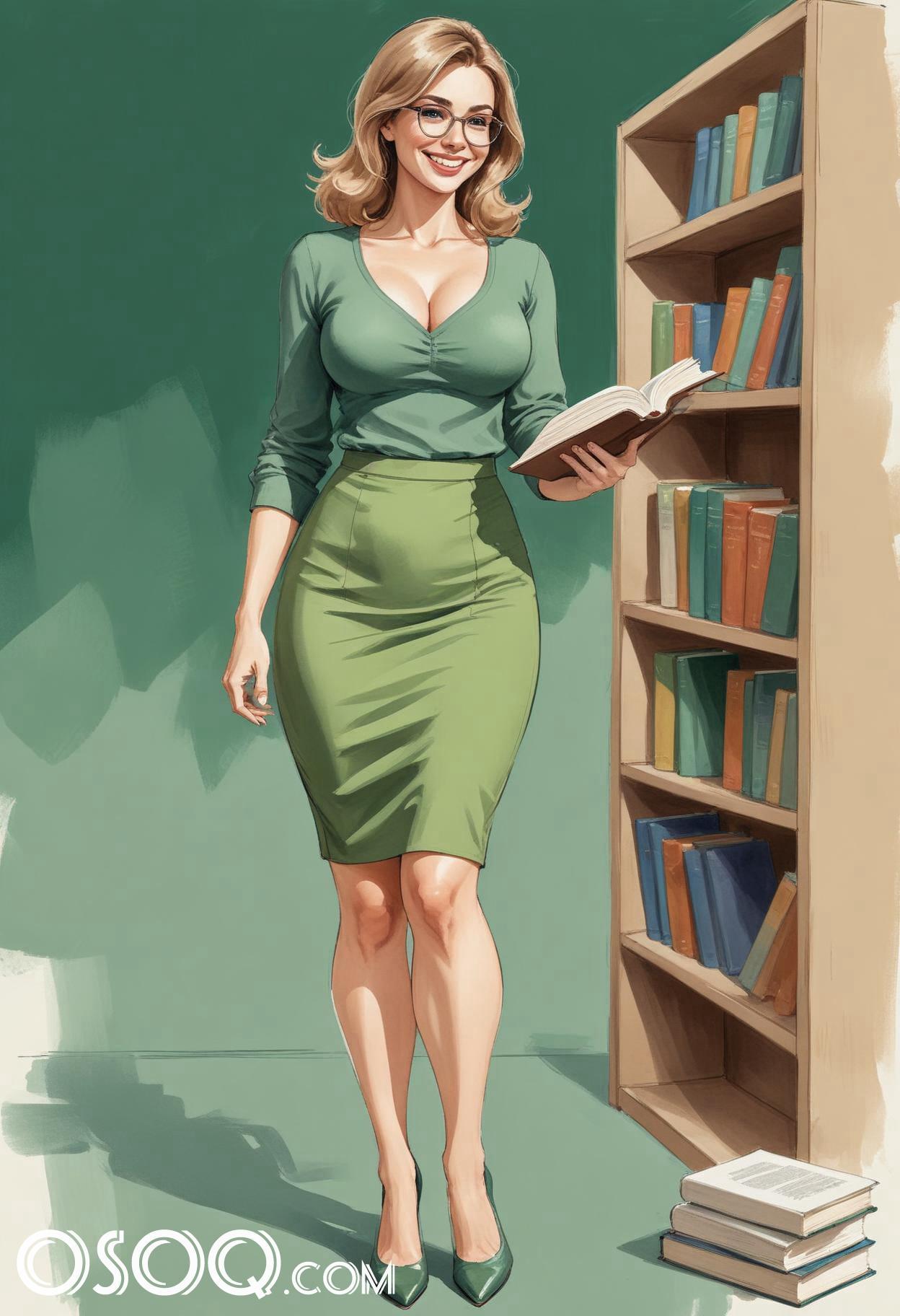 Beautiful teacher cartoon 12