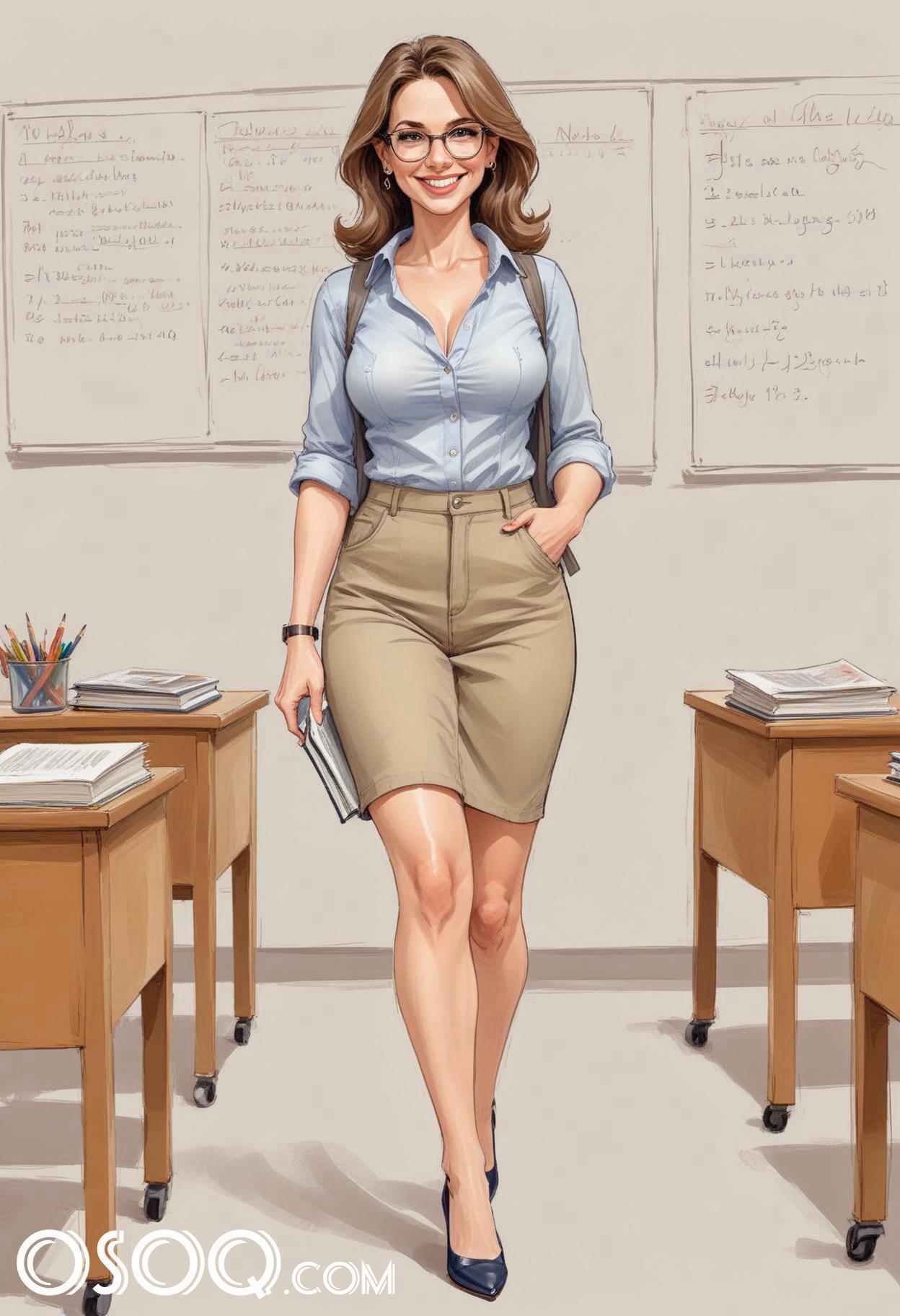 Beautiful teacher cartoon 15