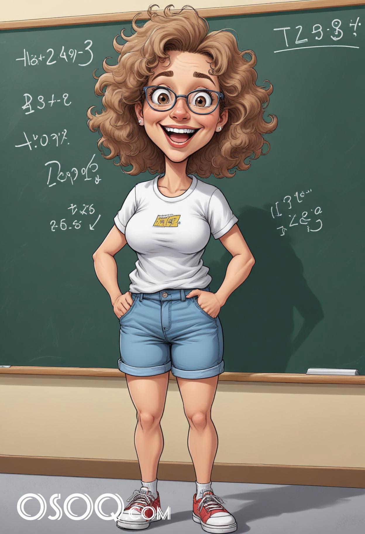 Best teacher cartoon images caricature drawing 04