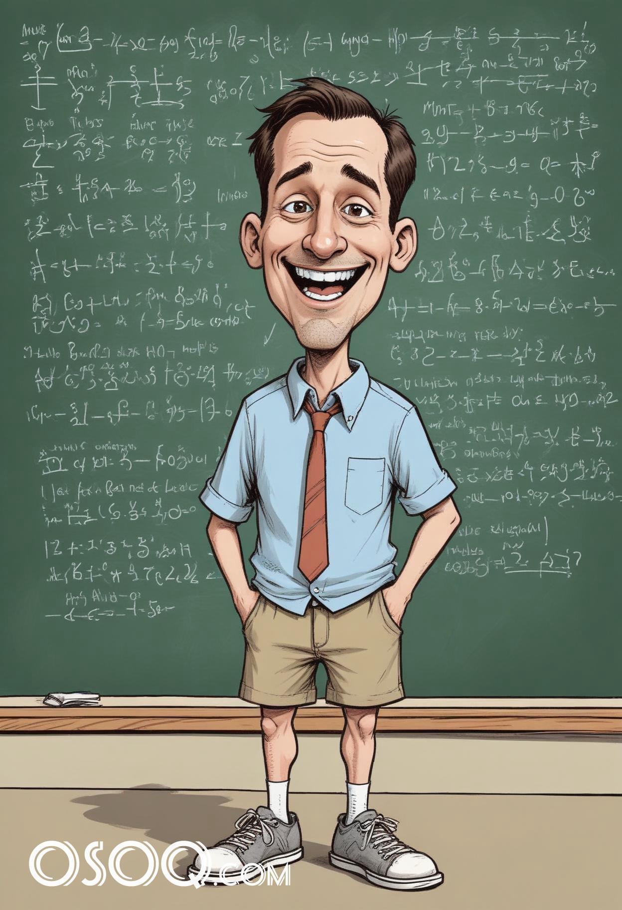 Best teacher cartoon images caricature drawing 11