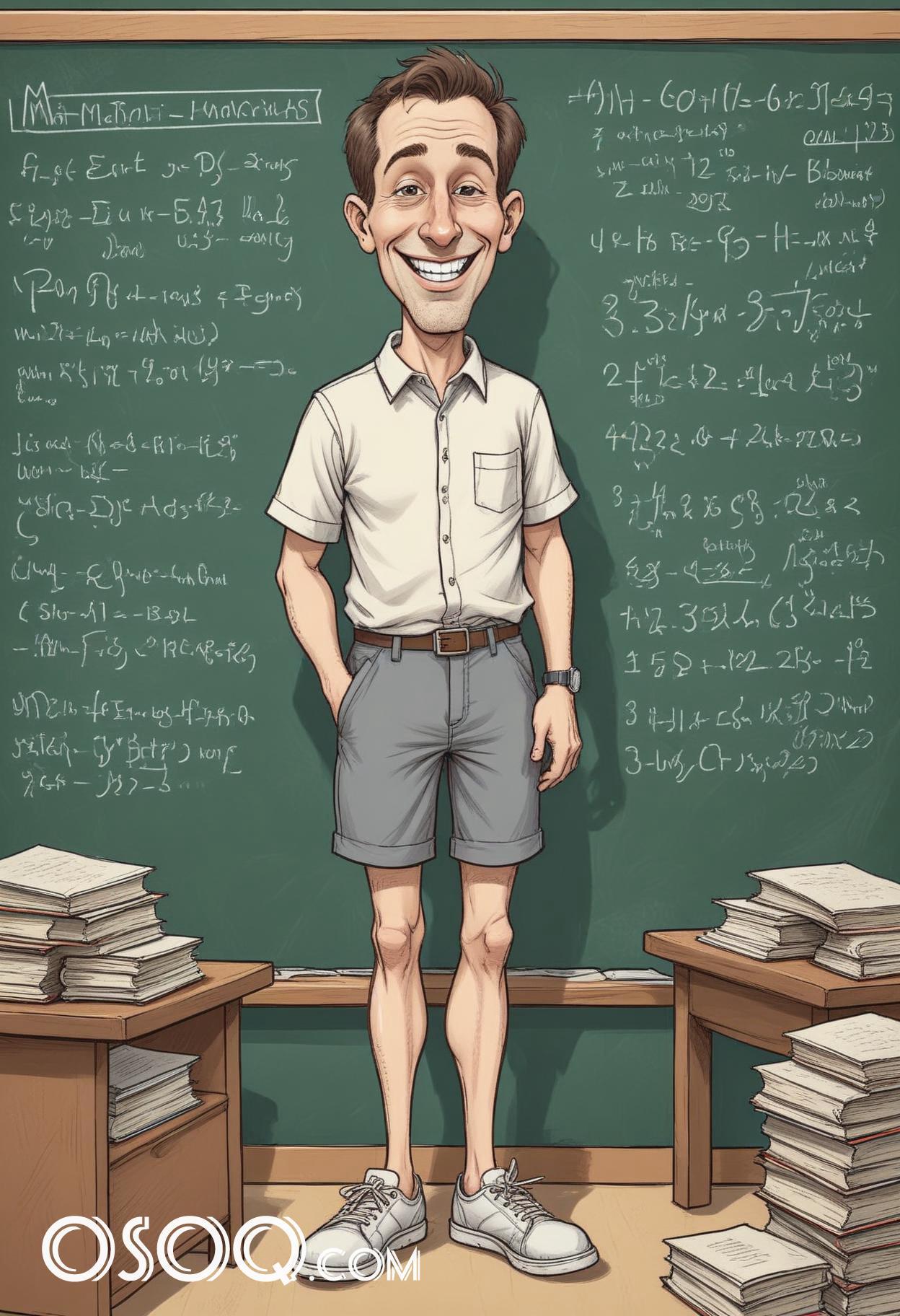 Best teacher cartoon images caricature drawing 12