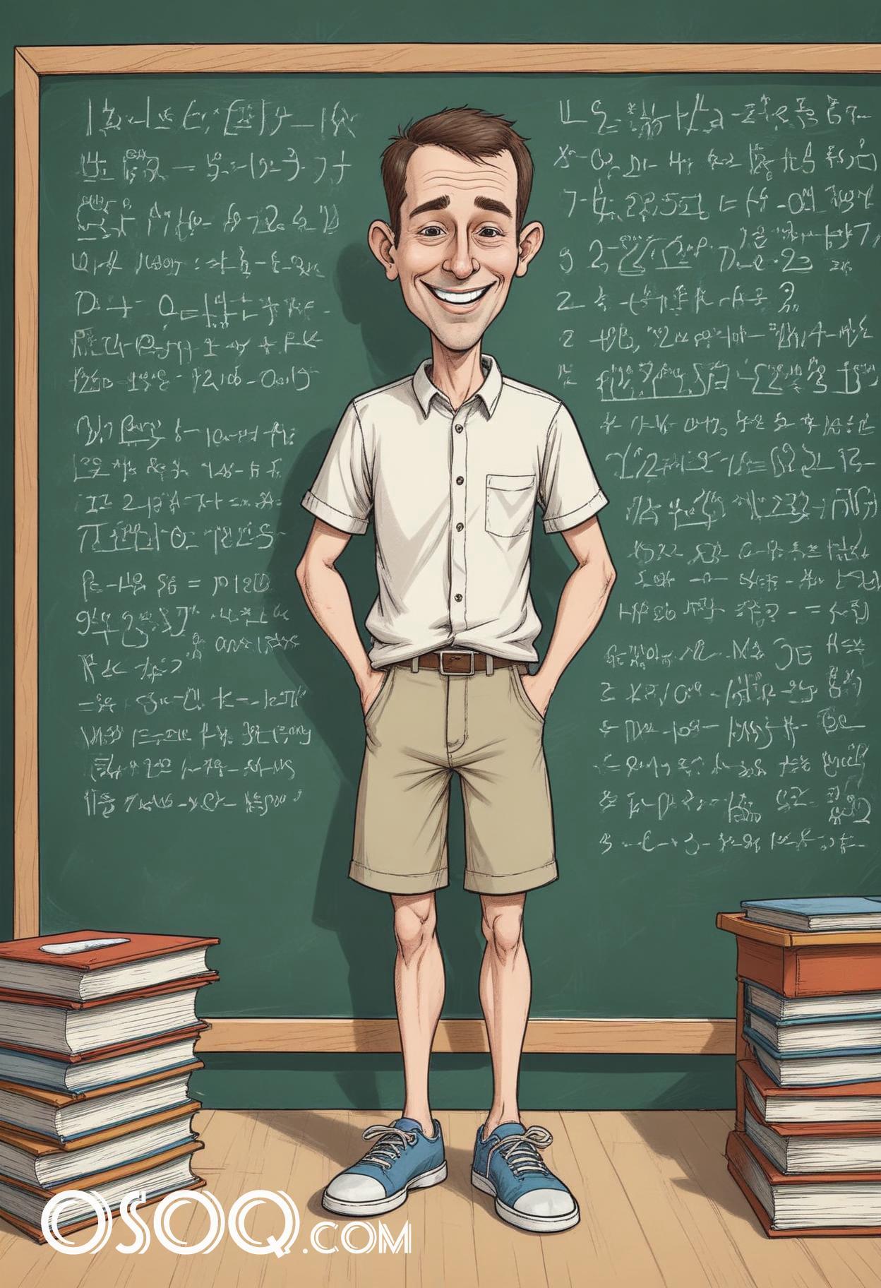 Best teacher cartoon images caricature drawing 13