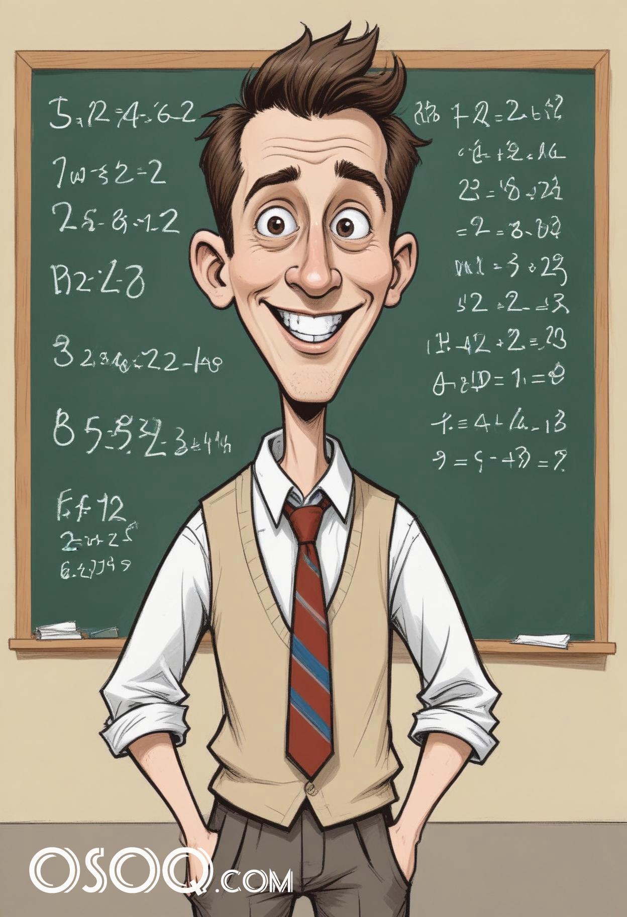 Best teacher cartoon images caricature drawing 16