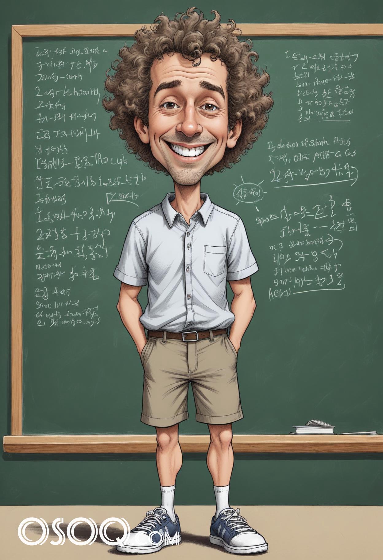 Best teacher cartoon images caricature drawing 17