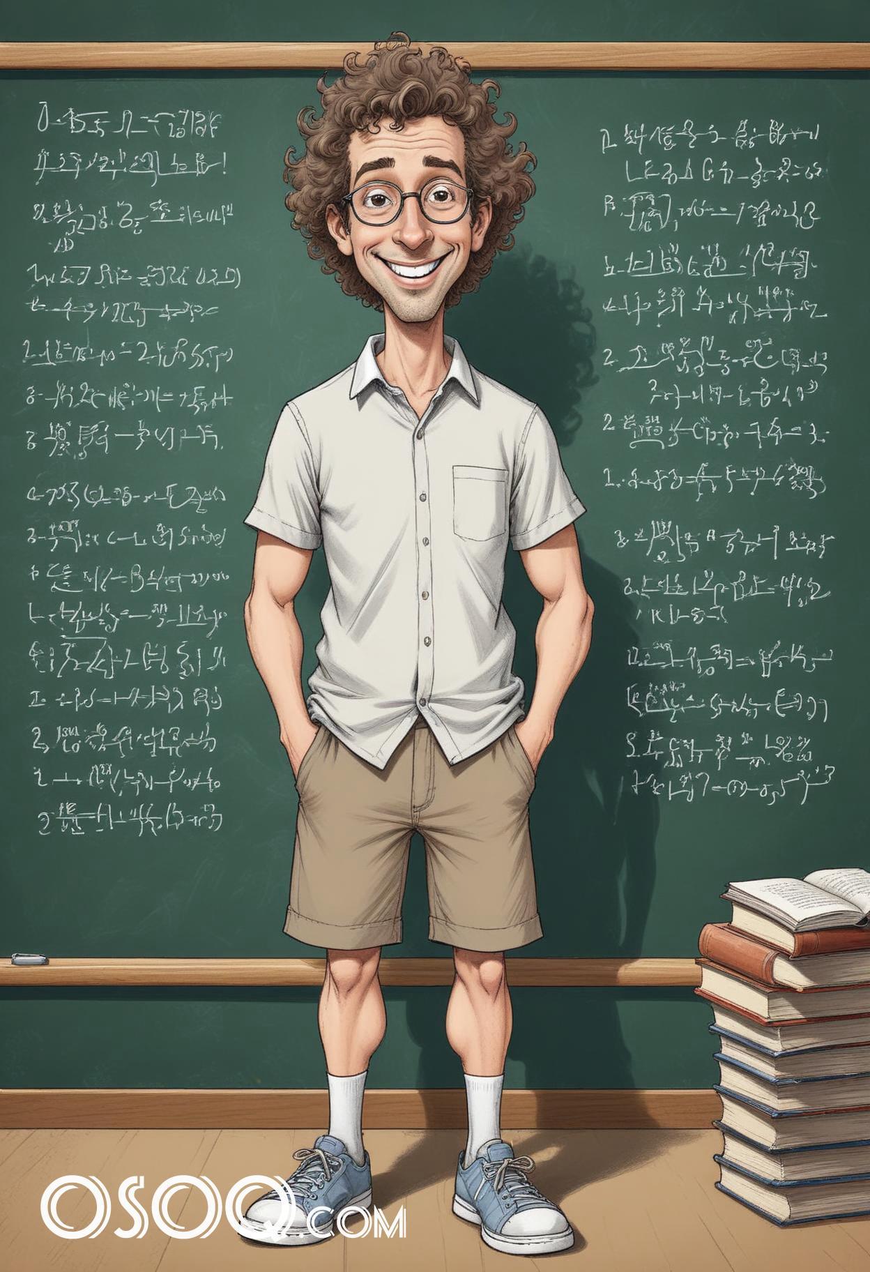 Best teacher cartoon images caricature drawing 18