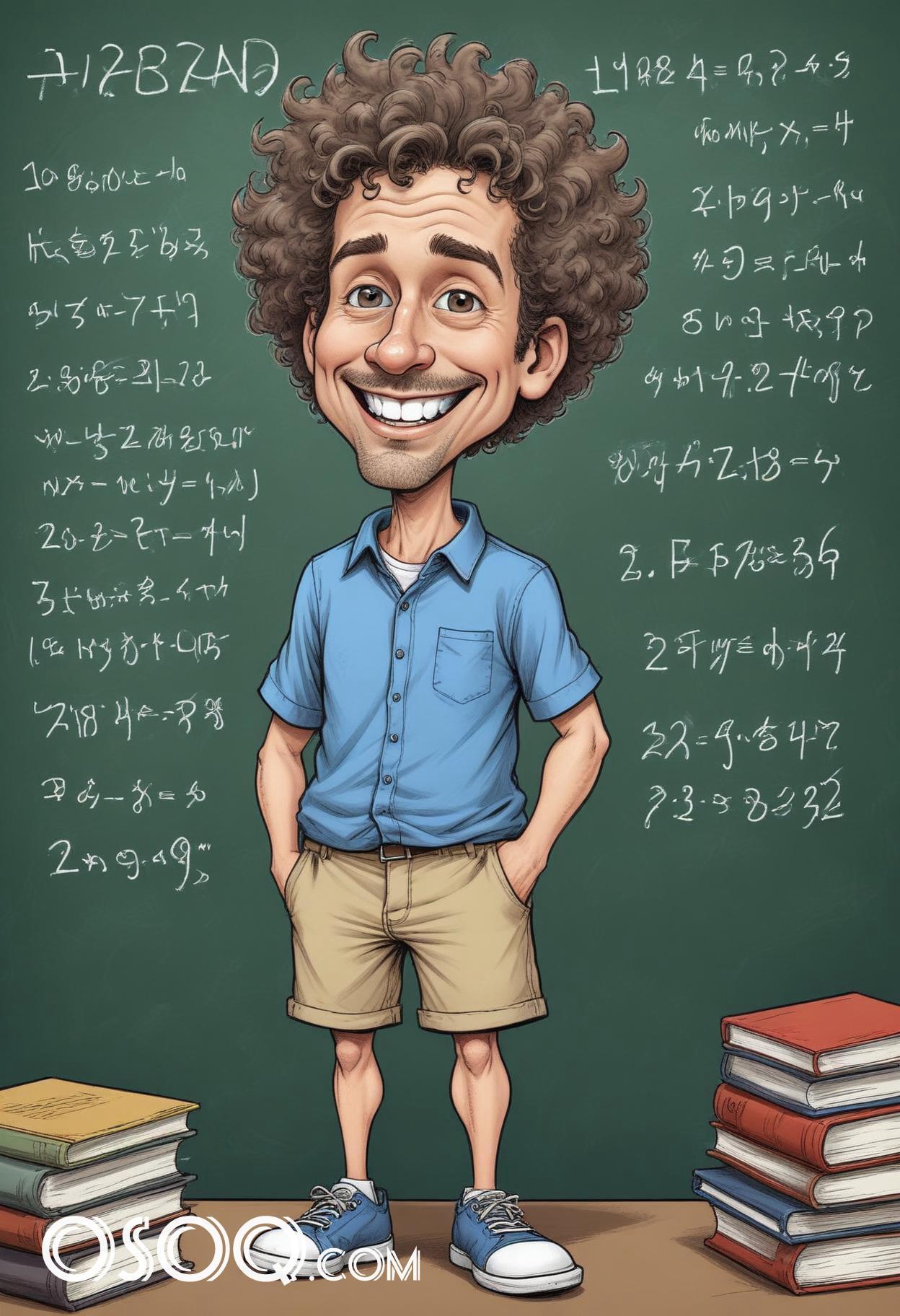 Best teacher cartoon images caricature drawing 19