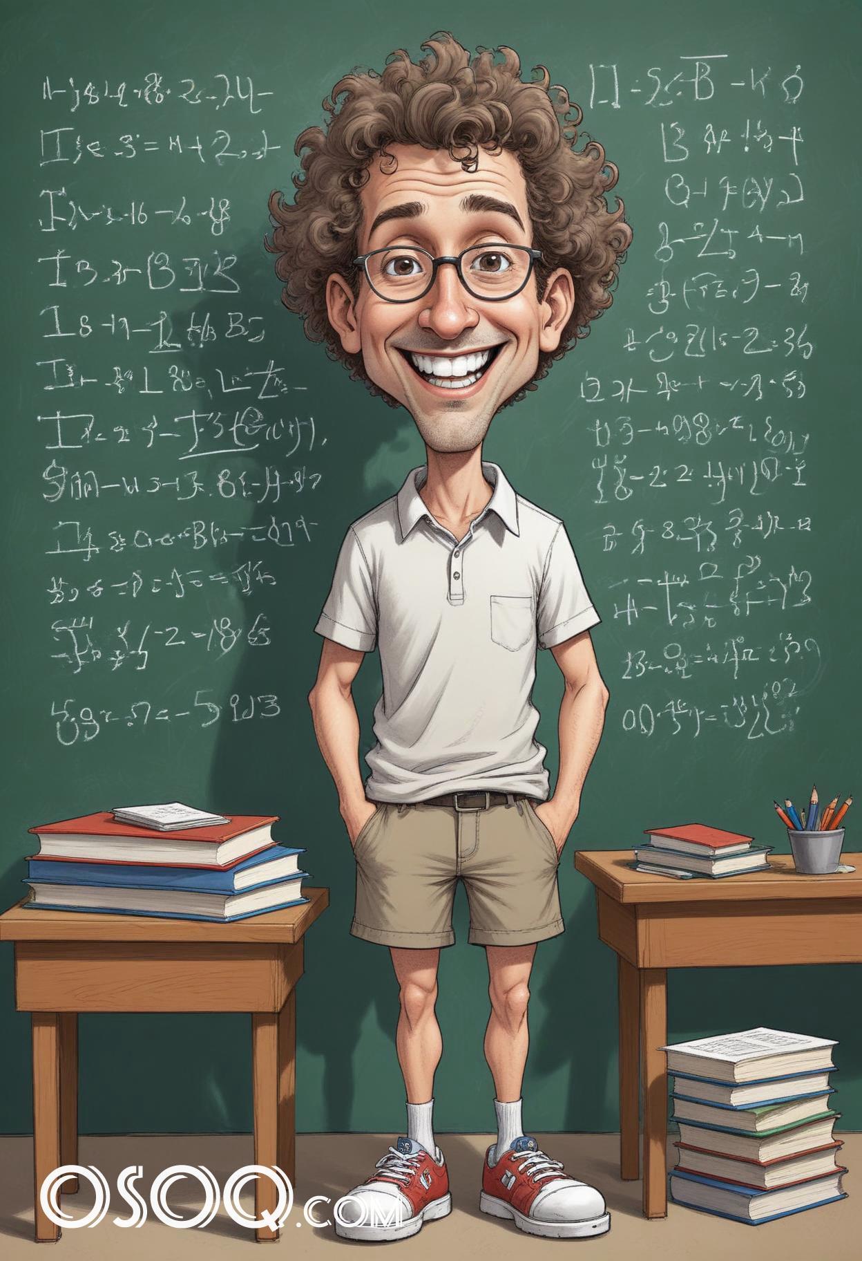 Best teacher cartoon images caricature drawing 20