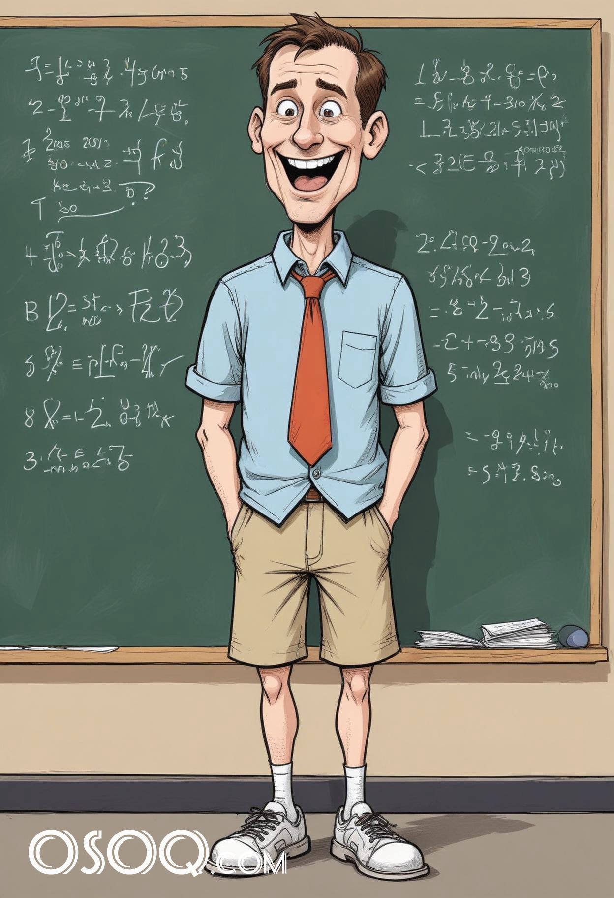 Caricature drawing teacher cute cartoon 11