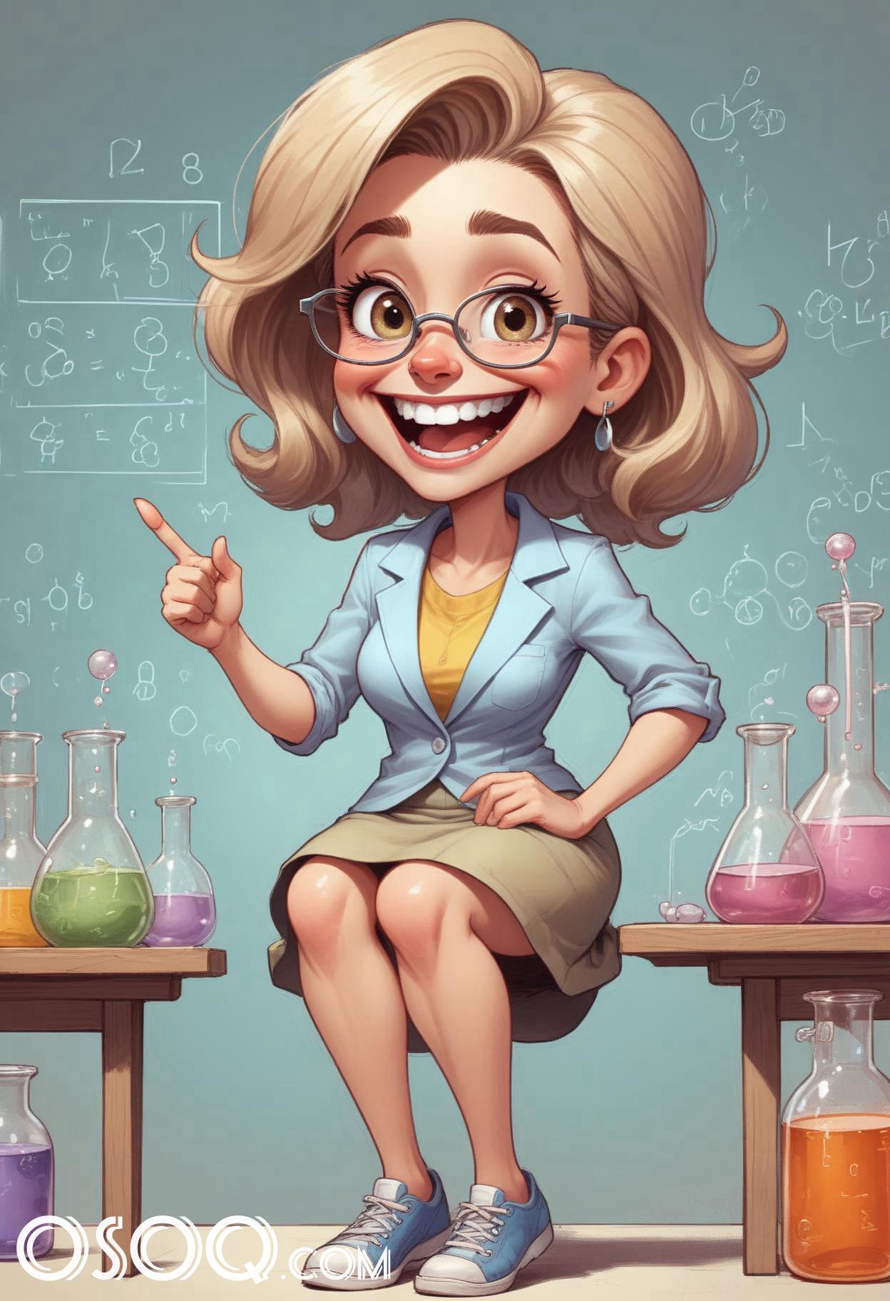 Cartoon female teacher 10