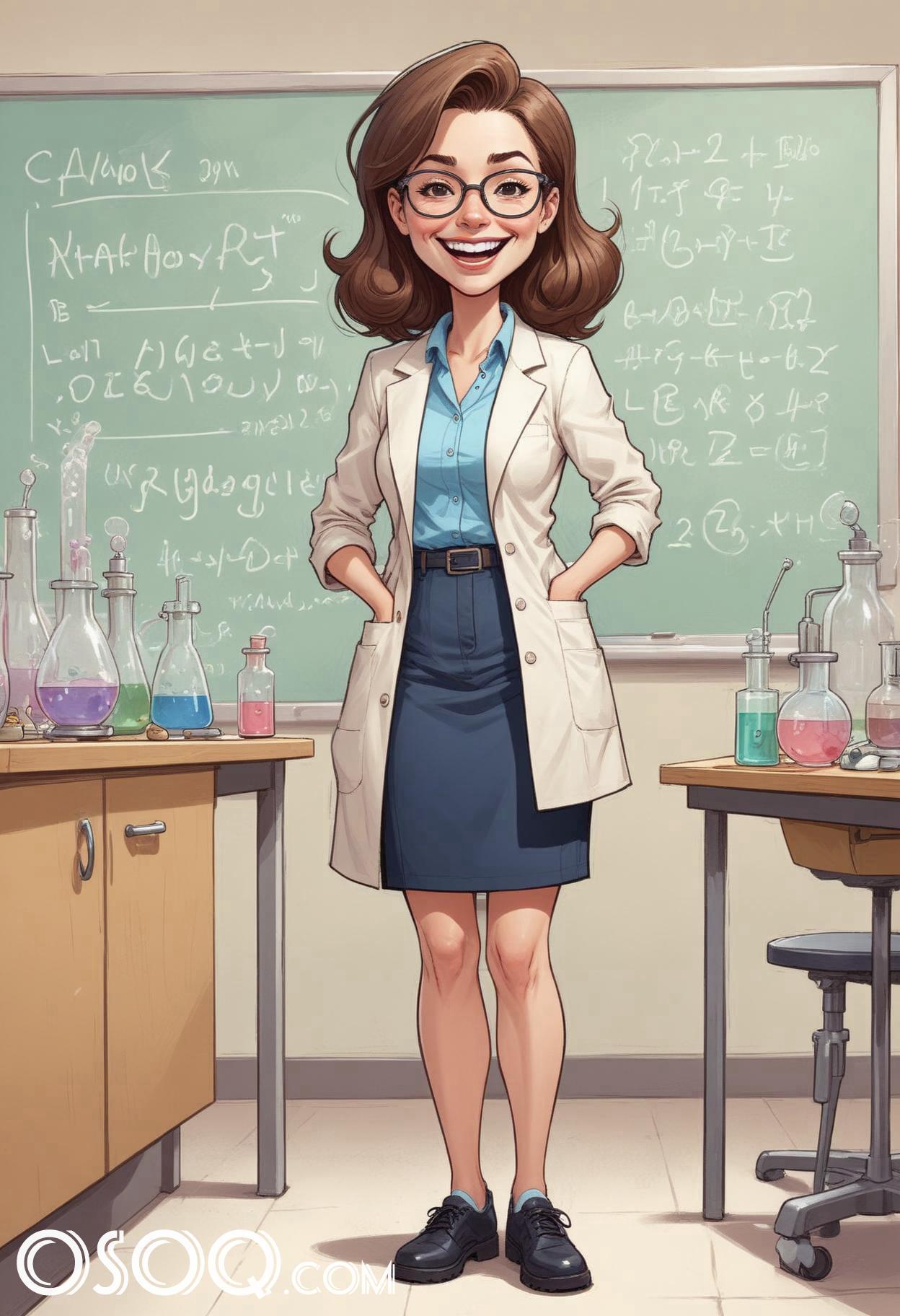 Cartoon female teacher 15